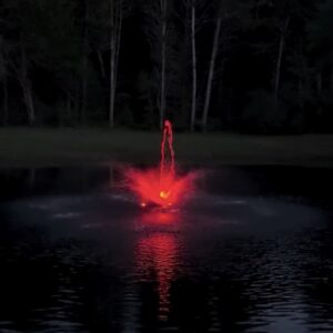 Lighted Floating Pond Fountain with 1/2 HP 5300 GPH Pump 110/120V
