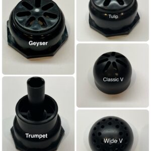 Five Piece Interchangeable Spray Nozzle Set 1.5" Thread