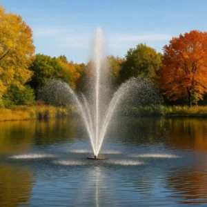 Floating Pond Fountain with 1/3 Horsepower/4000 GPH Pump 120v, 100' Electrical Cord