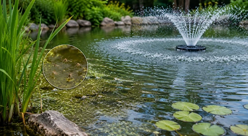 why stagnant pond water breeds mosquitoes and how aeration helps