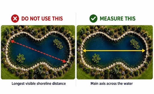 measure the pond length