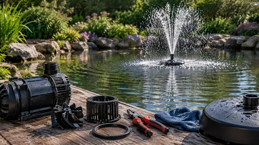 when should pond fountain parts be repaired vs replaced